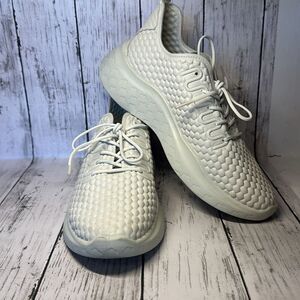 ECCO Therap Womens Sneakers Lace-up Comfort Leather Shoes Size 9 9.5‎ White